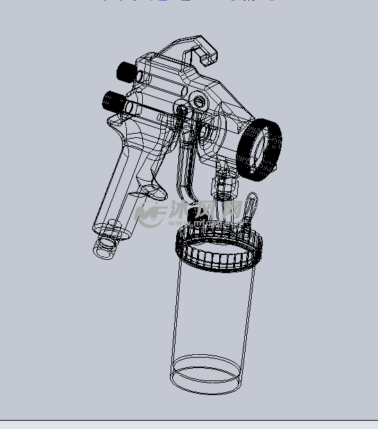 油漆喷枪设计模型 - solidworks机械设备模型下