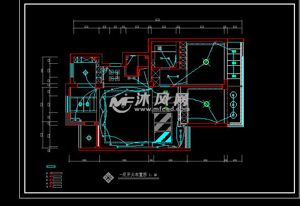 126平方米住宅装修设计图纸(全套包含水电)