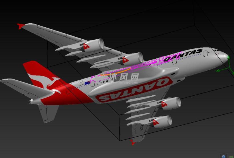 a380卡塔尔空客航空飞机客机模型底部