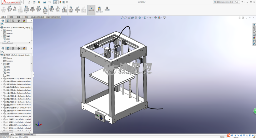 3d打印机设计图纸 - solidworks机械设备模型下载