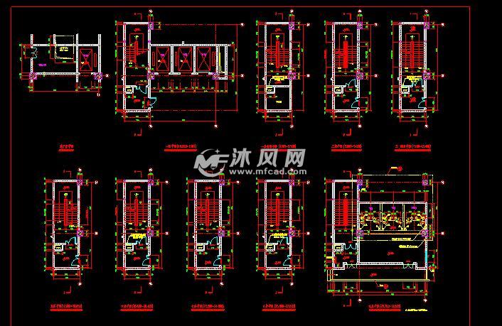 楼梯及电梯平面设计详图