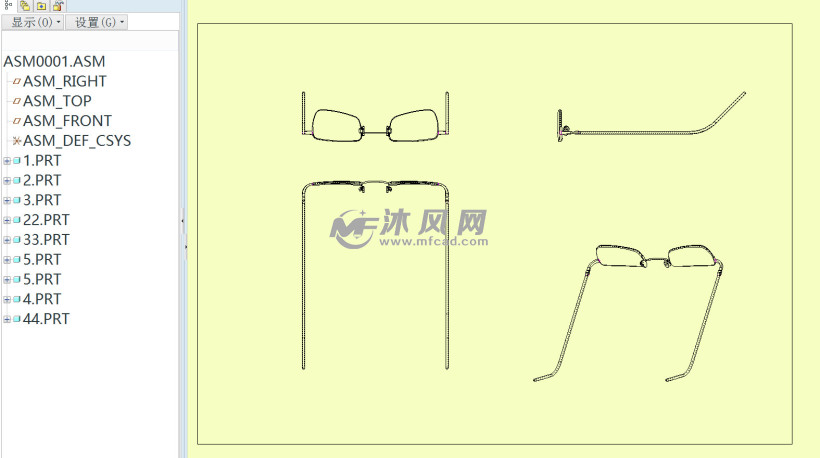 眼镜三视图
