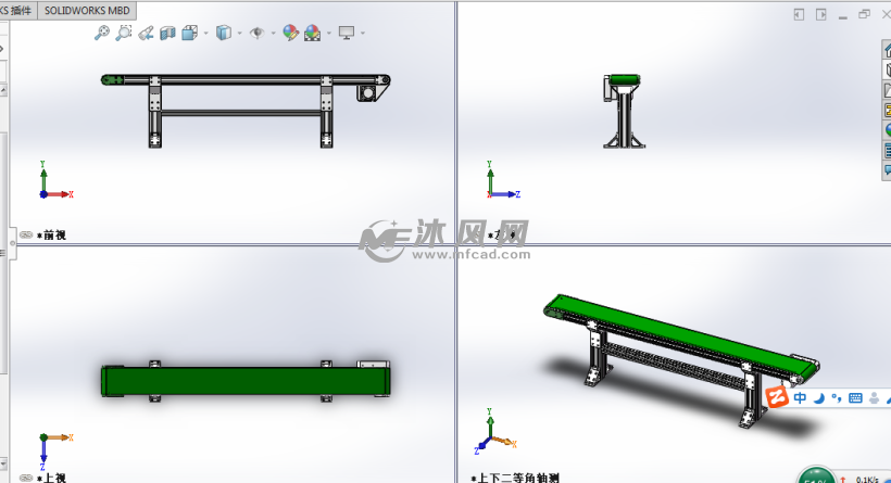 非标输送带 - solidworks机械设备模型下载 - 沐