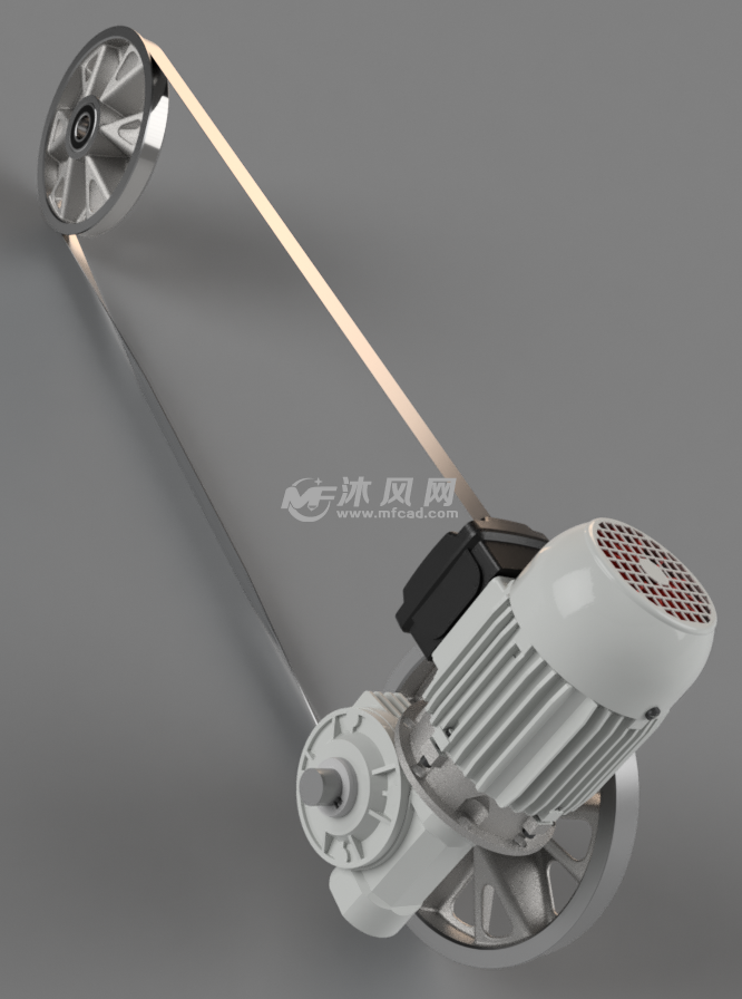 皮带传动机制设计模型 - solidworks机械设备模