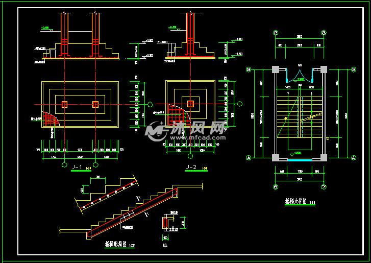 基础详图及楼梯大样图