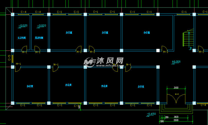 某五层框架结构办公楼建筑结构