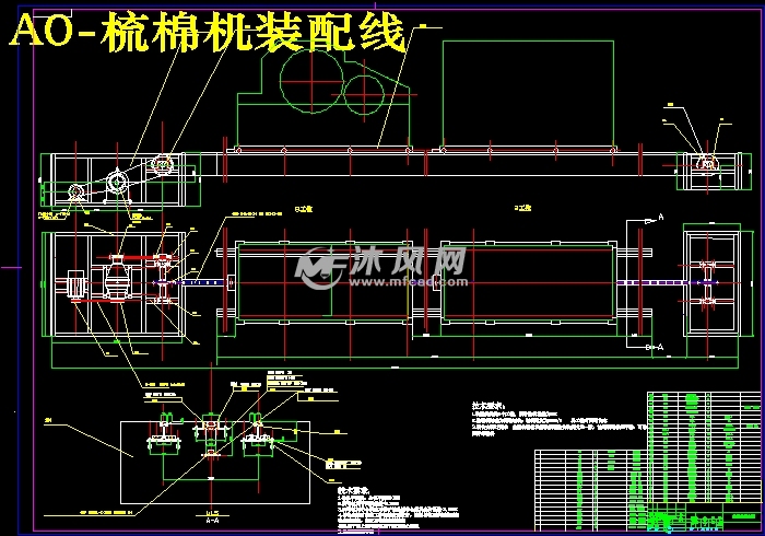 梳棉机装配线承载装置及传动机构设计