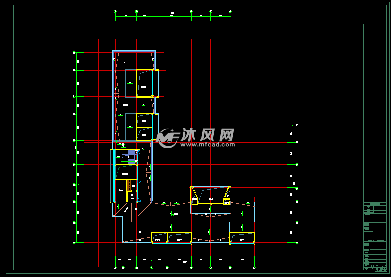 天正软件打开--3层现代风格幼儿园施工图(含效