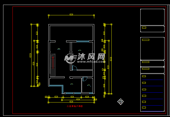 105平米图纸室内装修设计-AutoCAD建筑双层往复住宅提升机图片