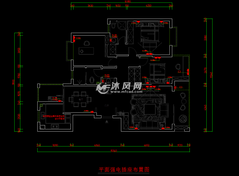 134平米两室室内装修设计(含水电)