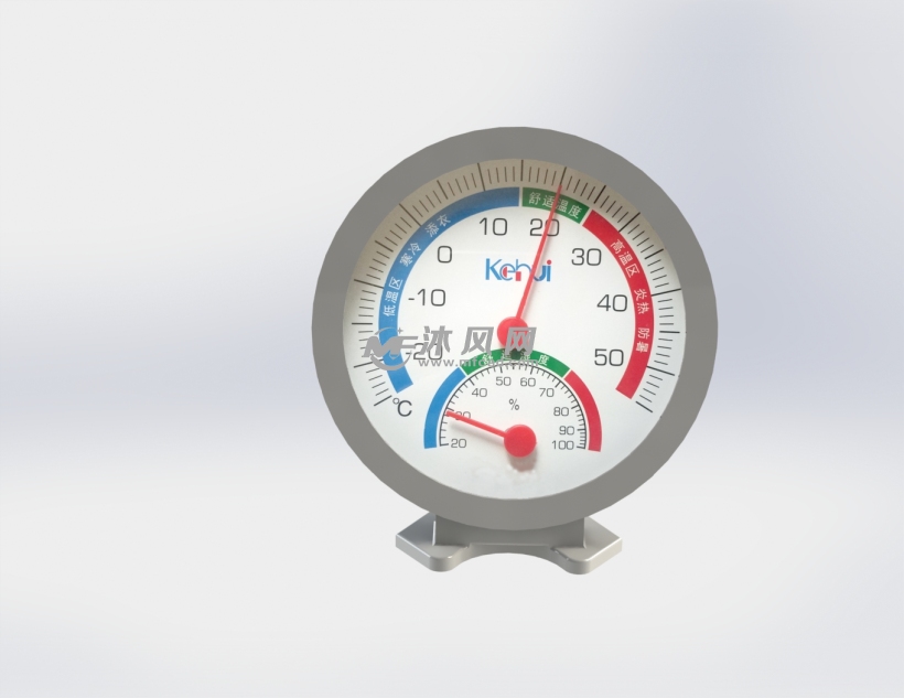 圆形温度计 - solidworks生活用品类模型下载