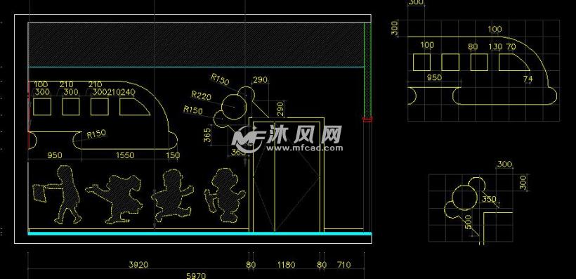 蒙氏早教中心 - cad幼儿园建筑图纸下载,免费幼