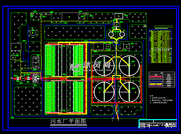 工业污水处理厂设计图纸