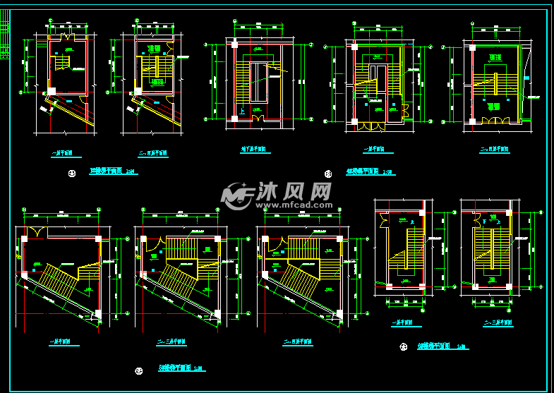 天正软件打开-七层办公楼建筑(含施工图、效果