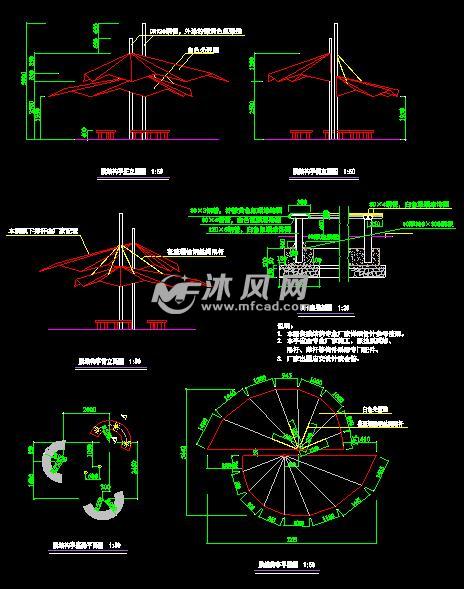 膜结构亭设计图纸