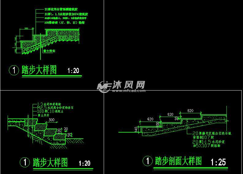 3个踏步大样图