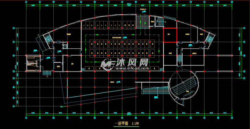 图书馆设计cad图纸