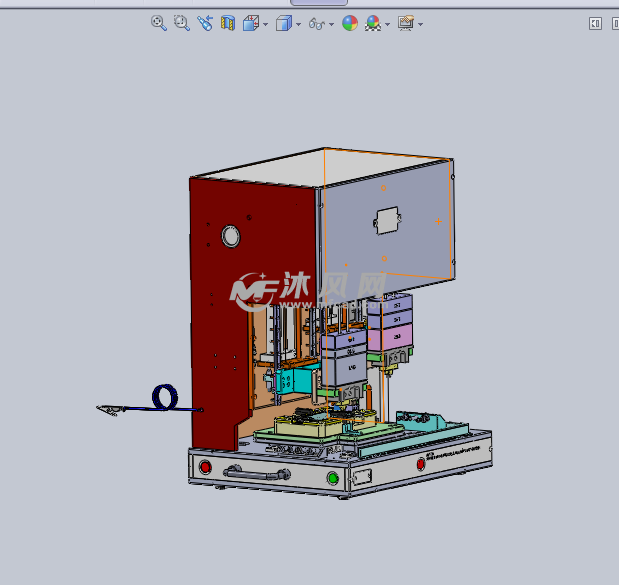 手机背胶压合机v手机模具-solidworks机械设备自动成形模型图片