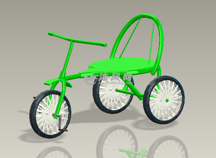 婴儿小车proe5.0原创源文件 - ProE玩具公仔类