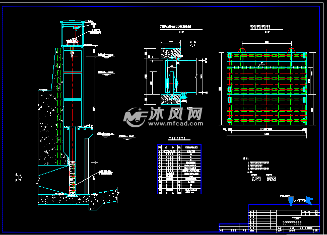 闸门及启闭机布置图