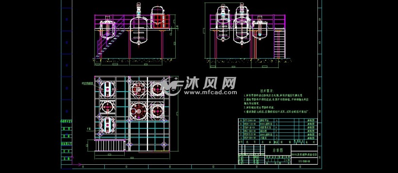 农药生产成套设备乳化机搅拌釜均质反应釜技术图纸