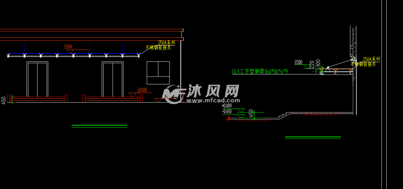 一套玻璃雨棚设计图纸