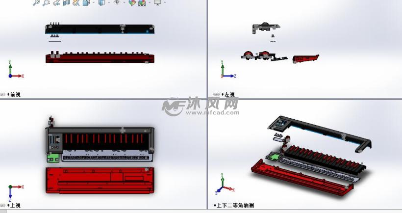 电子琴分解模型v模型-solidworks生活用品类模图纸m5:1图片