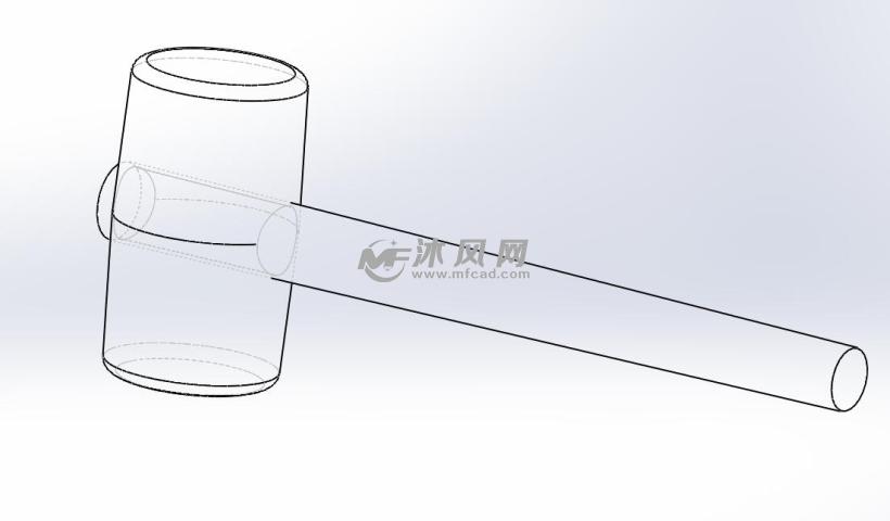 solidworks画锤子,用solidworks画 精简橡胶锤 - solidworks生活用品类模型下载 - 沐风