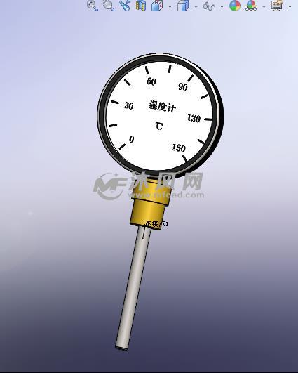 双金属温度计 - solidworks小五金模型下载