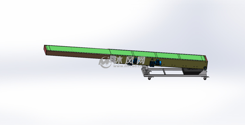 二节伸缩皮带机 solidworks机械设备模型下载 沐风图纸