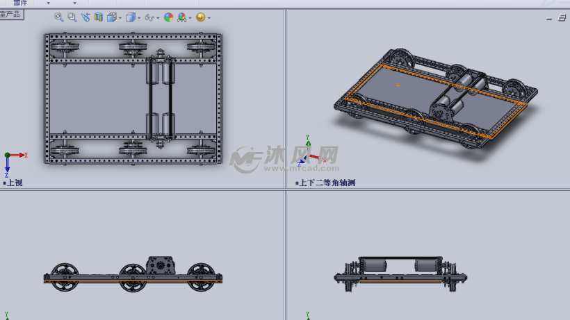 底盘驱动的机器人设计模型 - solidworks机械设备模型