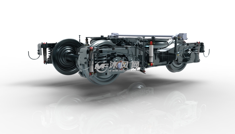 一款完整转向架设计模型(UG+STP+bip+大小为