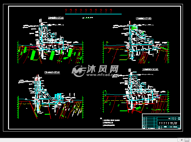 水库重力坝坝体横剖面图