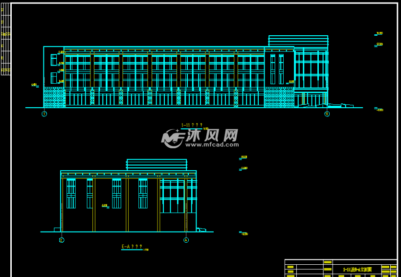 三层钢框架结构办公楼(含建筑图,结构图,计算书)