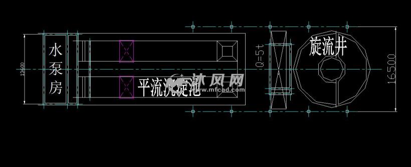 水泵房和旋流井部分布置