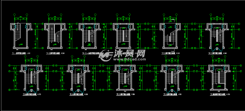 跃层住宅楼建筑施工图