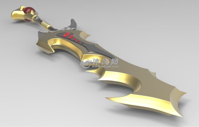 游戏神魔宝剑模型设计 - solidworks玩具公仔类