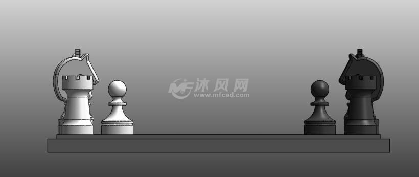 国际象棋棋盘模型 - solidworks生活用品类模型