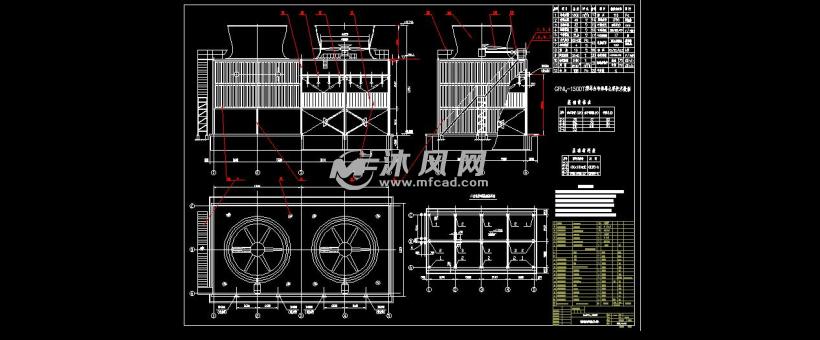 1500t/h 方形逆流式玻璃钢冷却塔