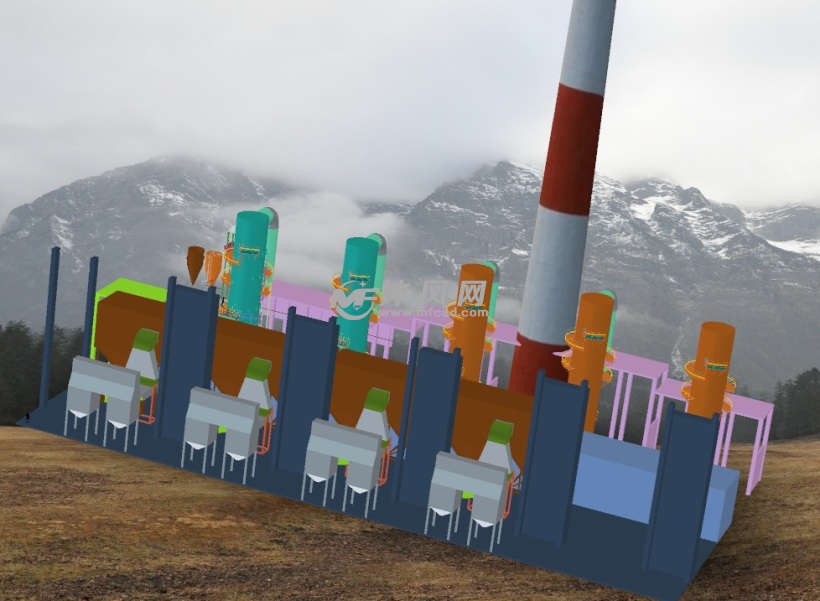 环保设备厂房 - catia生活用品模型