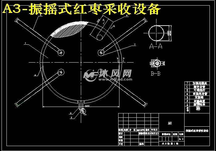 振摇式红枣采收设备设计振摇式红枣收获机设计水果采摘机械