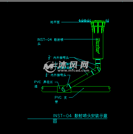 散射喷头CAD安装节点大样标准图集 - 精选图块