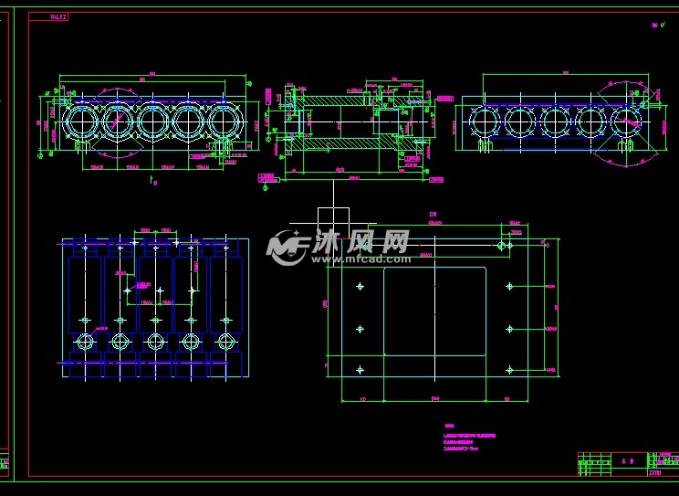 四轴钻孔动力头图纸 - autocad机械加工机床图纸下载