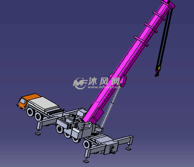 利勃海尔ltm1500起重机模型