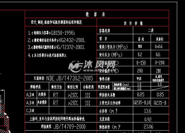 K-12500L搪玻璃反应釜CAD总装图 - AutoCAD