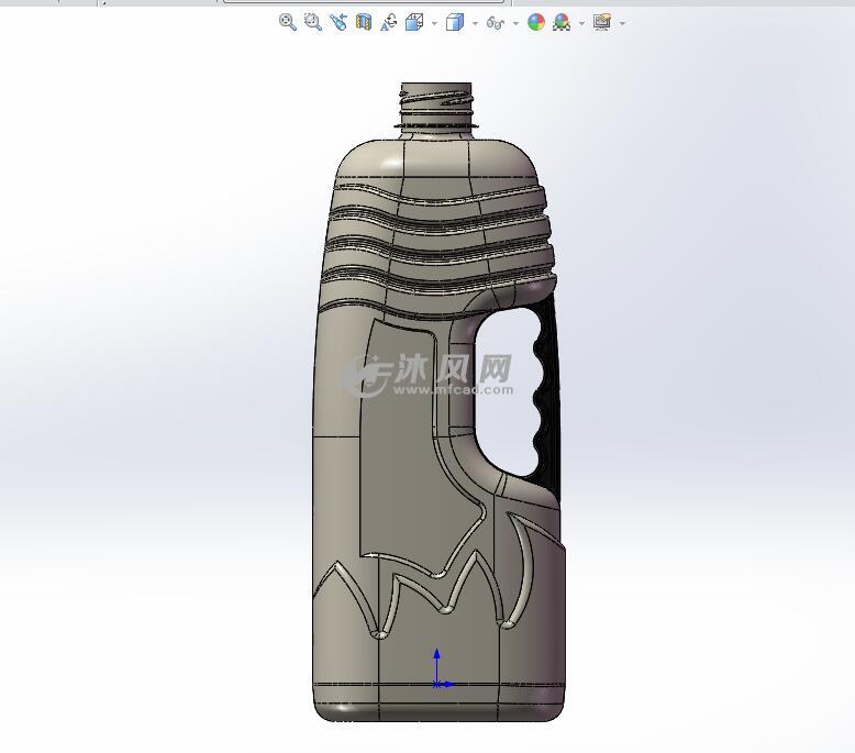 润滑油瓶容器瓶模型 - solidworks瓶子容器类模型