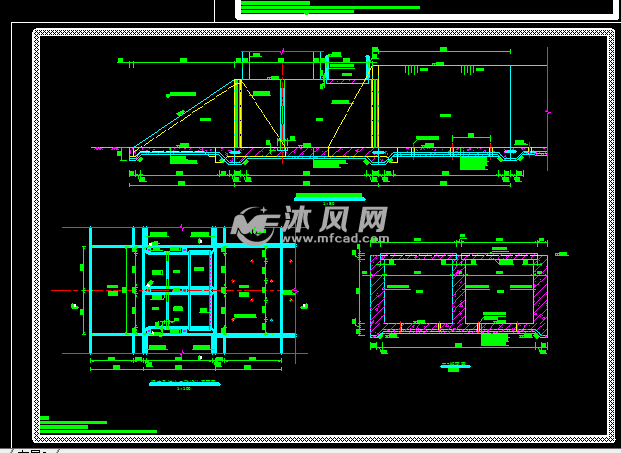 闸室进出口设计详图 - 水闸相关图纸 - 沐风图纸