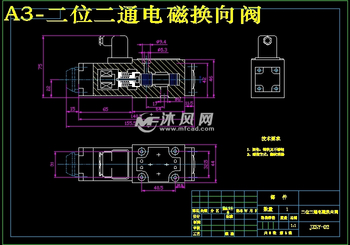 二位二通电磁换向阀