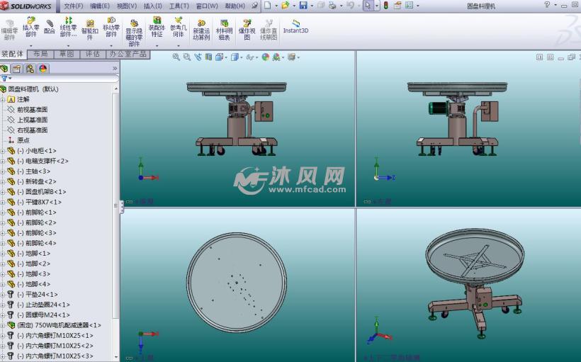 圆盘理料机 - solidworks机械设备模型下载 - 沐风图纸