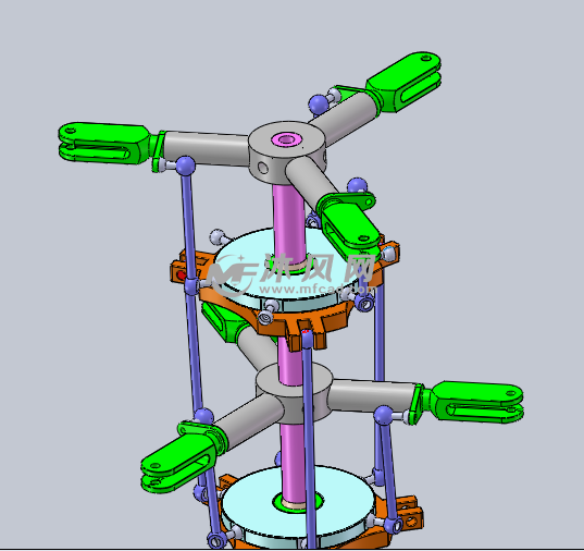 共轴回转机构 solidworks传动件和减速器模型下载 沐风图纸